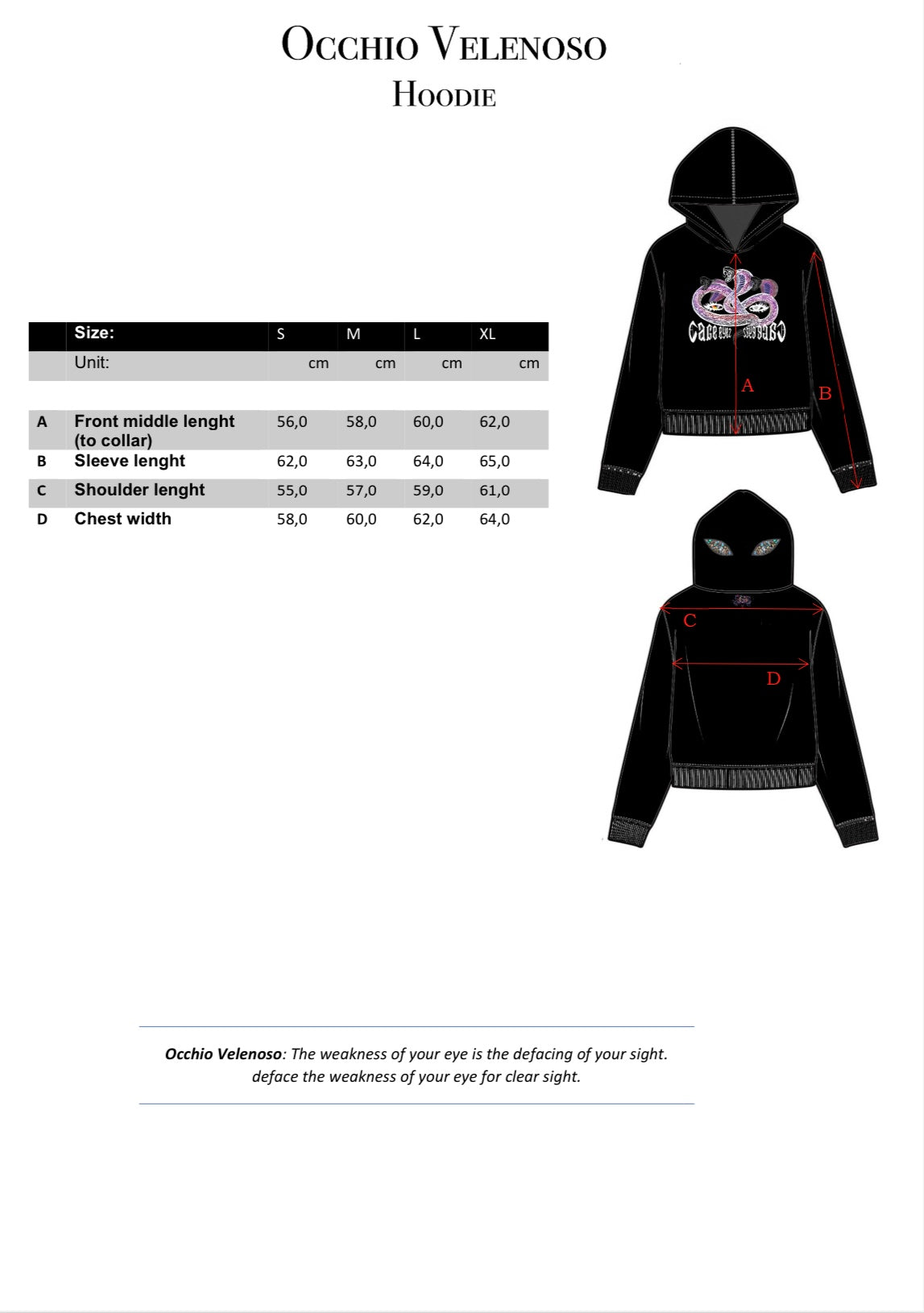 Occhio Velenoso Boxy Fit Hoodie